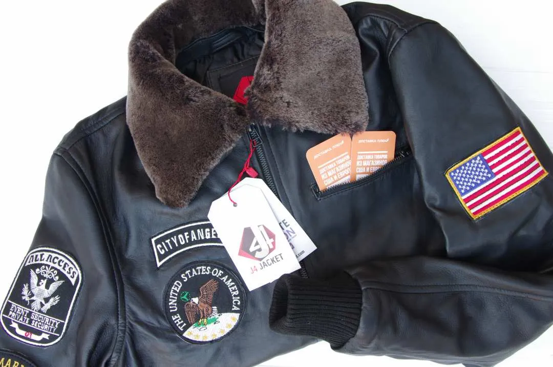 Мужская кожаная куртка 4J Jacket