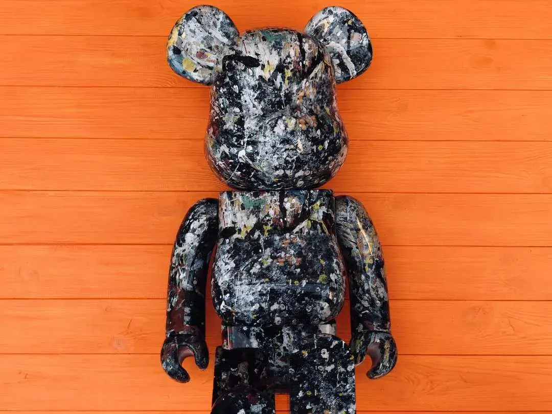 Іграшка MEDICOM Bearbrick, Jackson Pollock Studio Black, 1000%